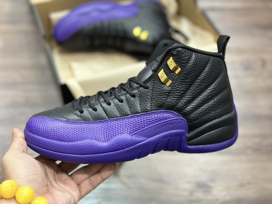 420 Air Jordan 12 Black/Field Purple-Metallic Gold-Taxi 黑紫 CT8013-057