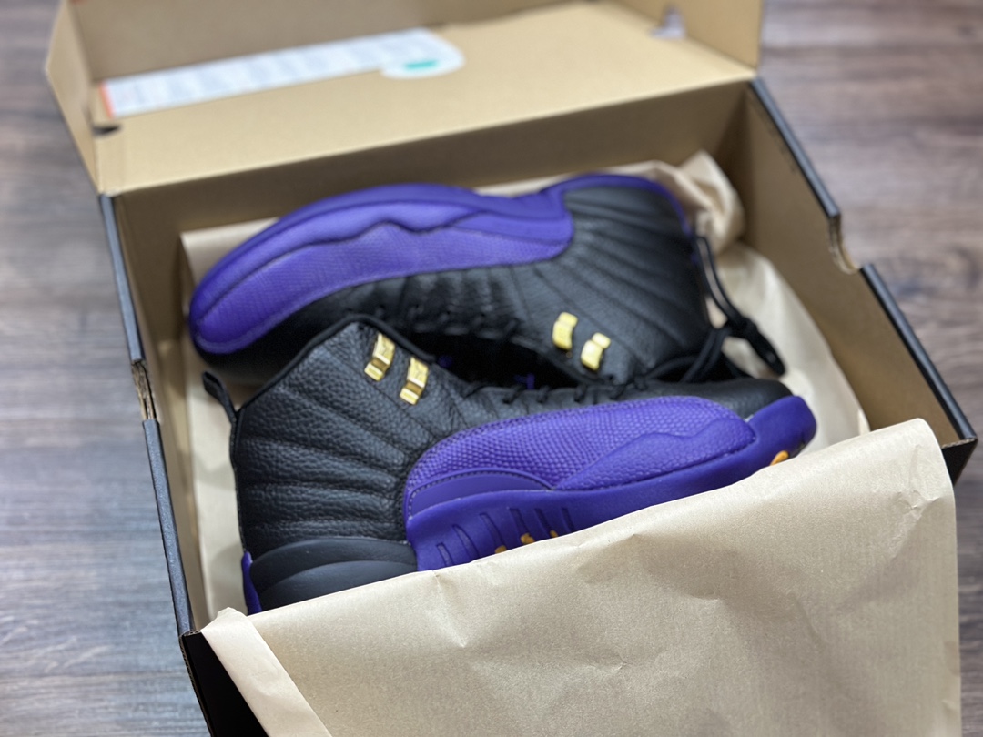 420 Air Jordan 12 Black/Field Purple-Metallic Gold-Taxi 黑紫 CT8013-057