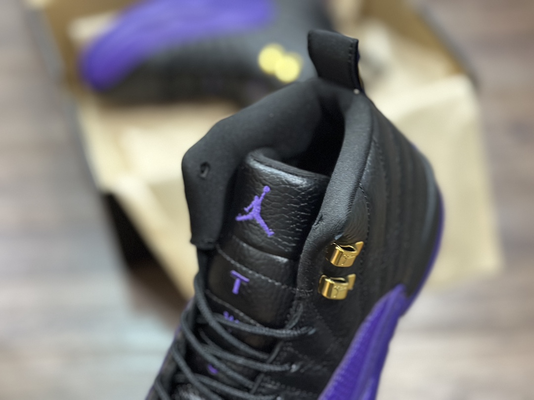 420 Air Jordan 12 Black/Field Purple-Metallic Gold-Taxi 黑紫 CT8013-057