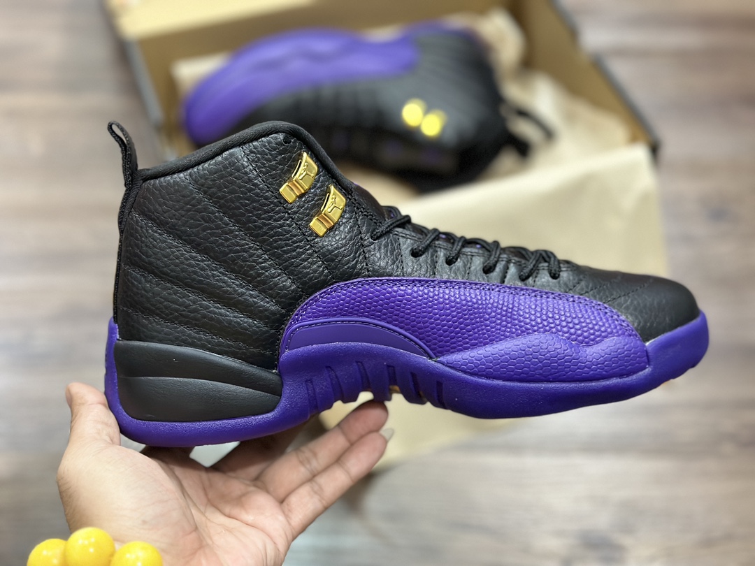 420 Air Jordan 12 Black/Field Purple-Metallic Gold-Taxi 黑紫 CT8013-057