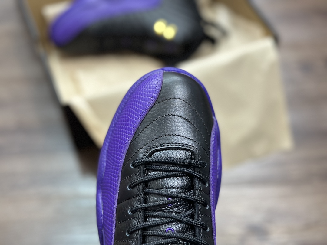 420 Air Jordan 12 Black/Field Purple-Metallic Gold-Taxi 黑紫 CT8013-057