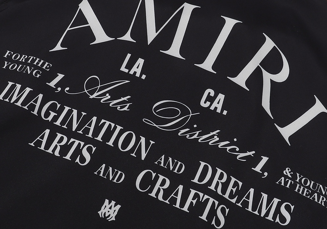 P55  AMIRI 阿米里
经典Logo印花衬衫，黑色 白色 M L XL 2XL 3XL