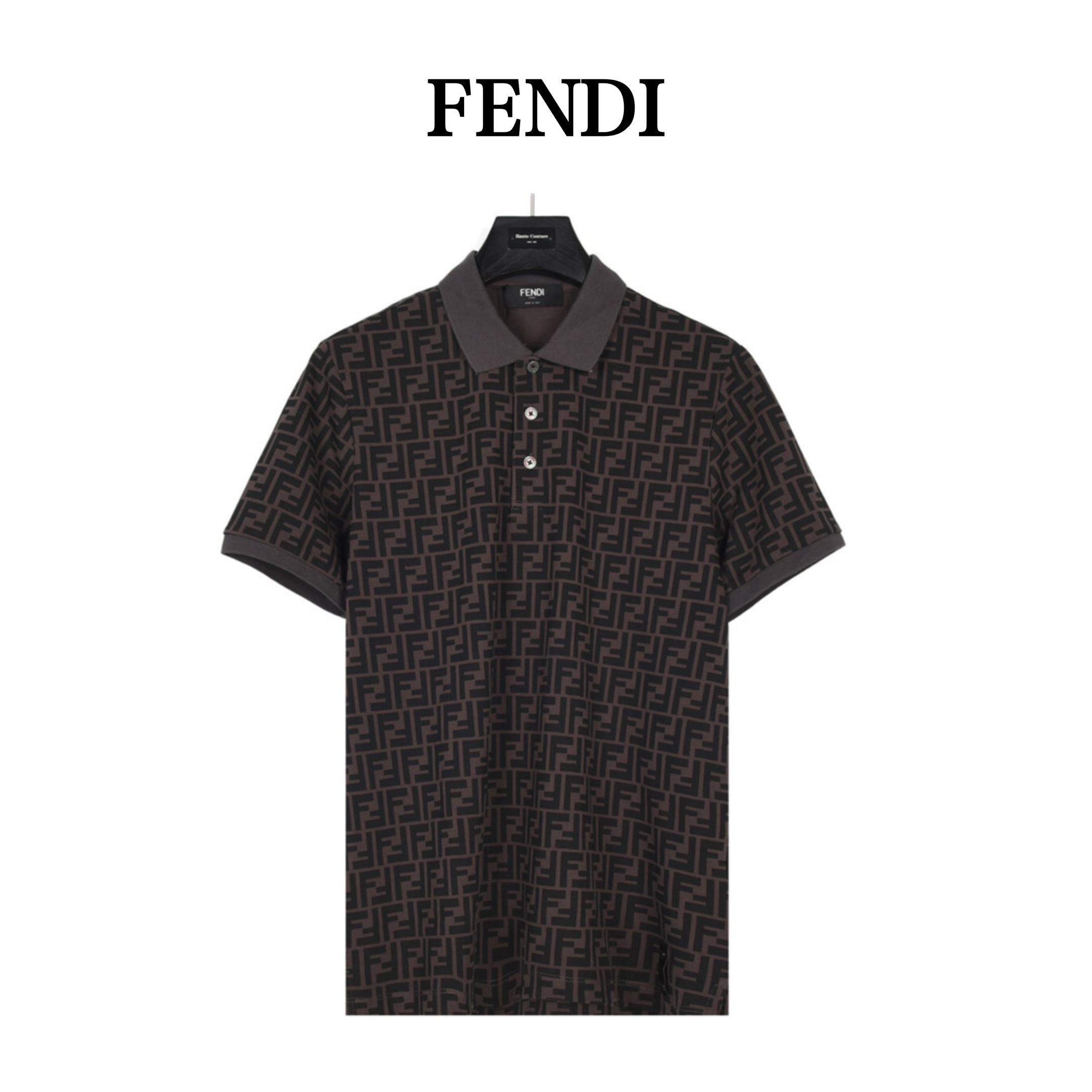 Fendi2024新款纯棉面料经典款POLO衫 经典爆款系列 胸口工艺刺绣logo图案