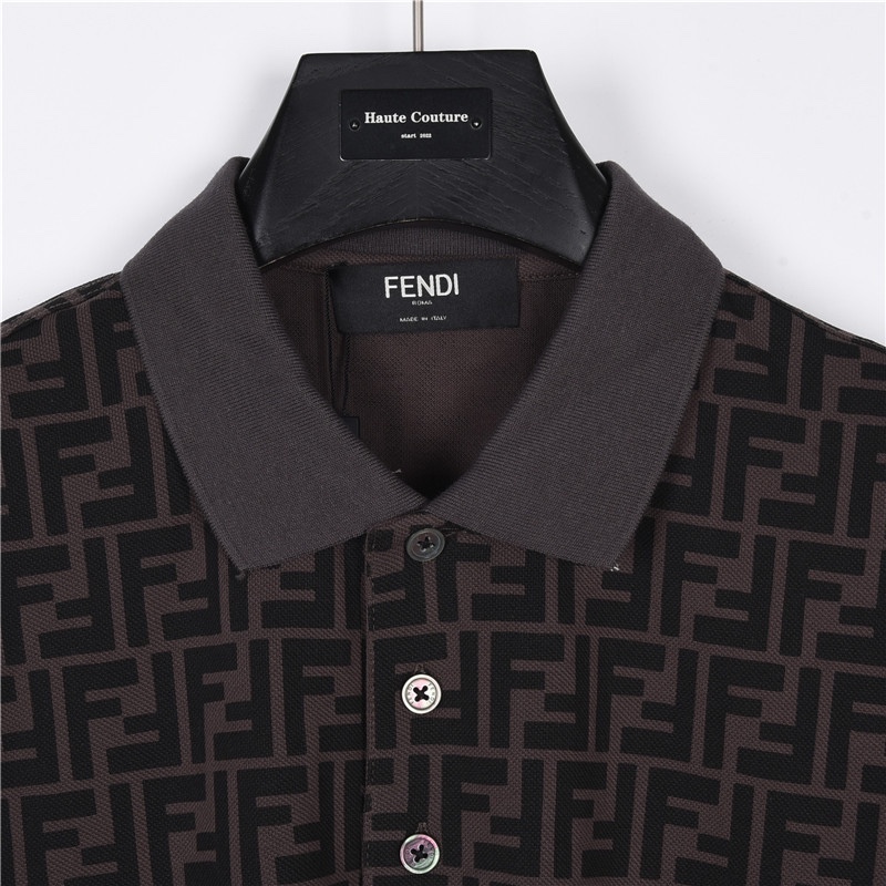 Fendi2024新款纯棉面料经典款POLO衫 经典爆款系列 胸口工艺刺绣logo图案