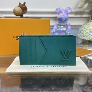 Quality Replica Louis Vuitton Buy Wallet Card pack Black Blue Dark Green Grey Cowhide Frosted M82068