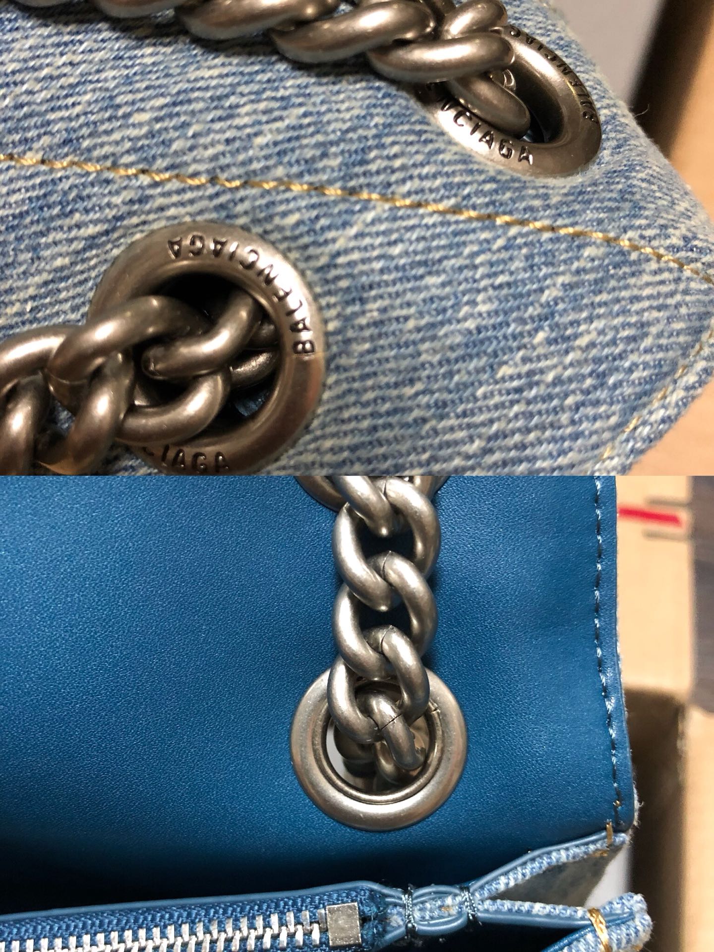 Balenciaga Style Leather Chain Bag style reference detail image 9 from source 776248