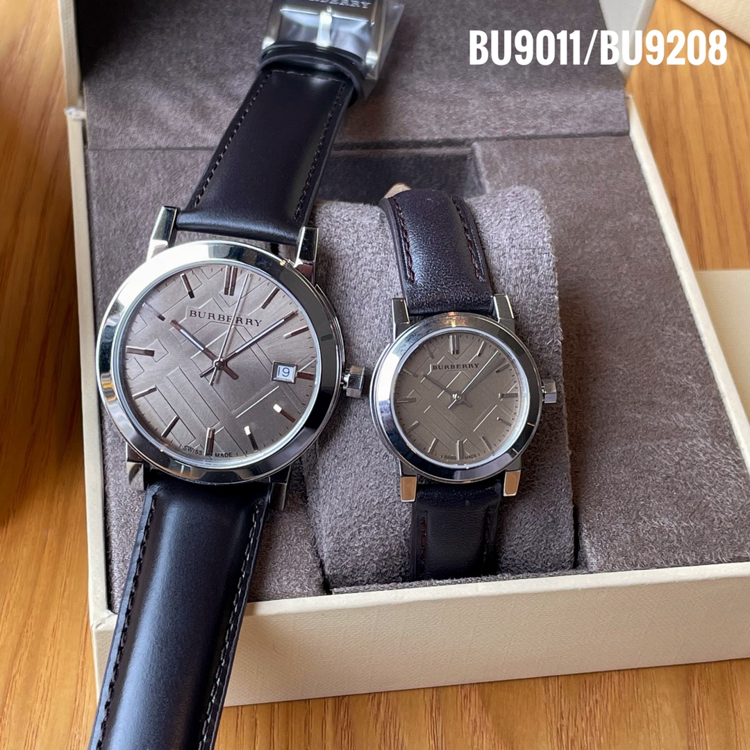 Burberry Paper Watches: Model BU9011, BU9208, Steel Shell, Real Skin, 38/34mm - 图片 5