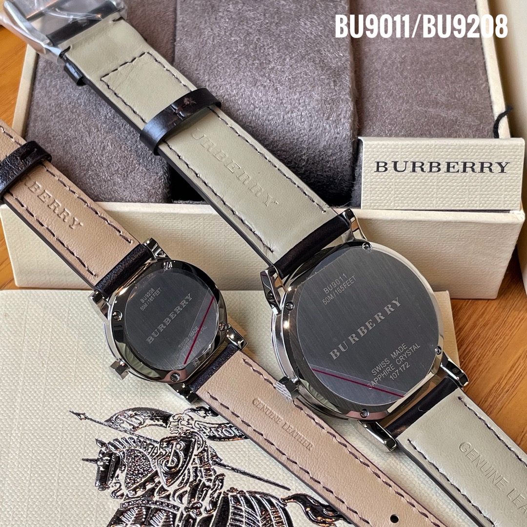 Burberry Paper Watches: Model BU9011, BU9208, Steel Shell, Real Skin, 38/34mm - 图片 8