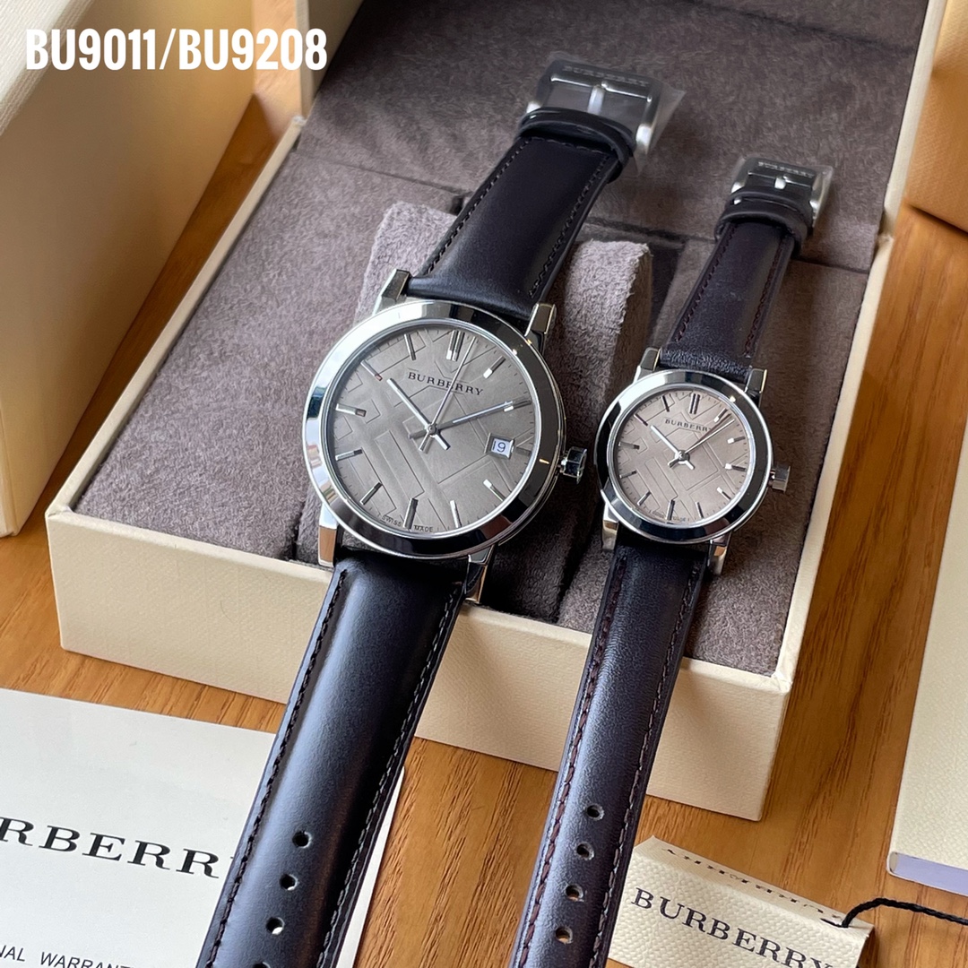 Burberry Paper Watches: Model BU9011, BU9208, Steel Shell, Real Skin, 38/34mm - 图片 6