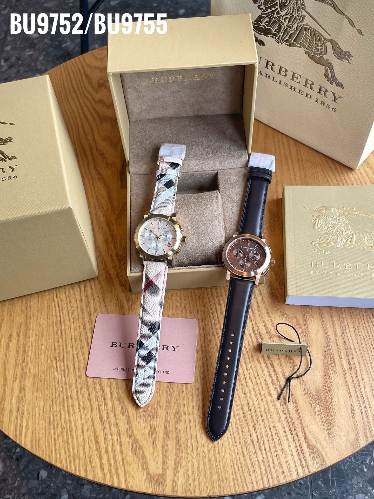 Burberry Pablo Watch: BU9752, BU9755 Models, Steel Shell, Mineral Glass, Real Skin Tablet - 图片 1