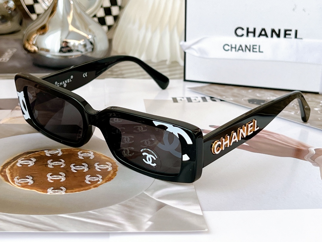 CHANEL9105原版宽镜腿版本高版本齐色️71473A2022夏季新品小红书热推烤漆双C大logo字