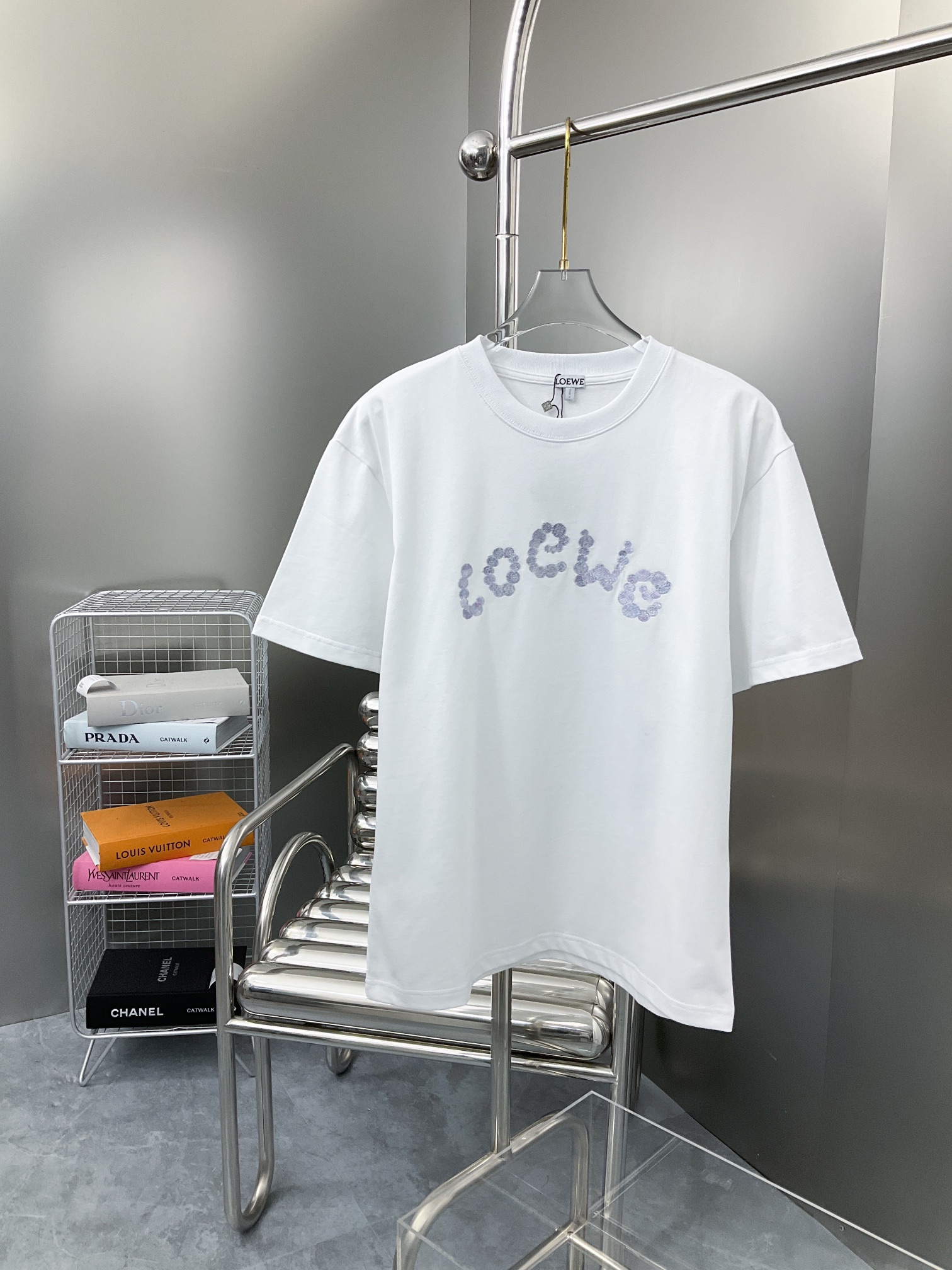 Loewe Abbigliamento T-Shirt Ricamo Unisex Cotone a maglia Lavorazione Collezione Primavera/Estate