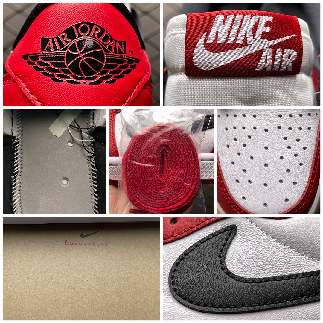 S纯原版本 Air Jordan 1 Retro Low AJ1乔1 低帮 芝加哥 -600 国内一线头