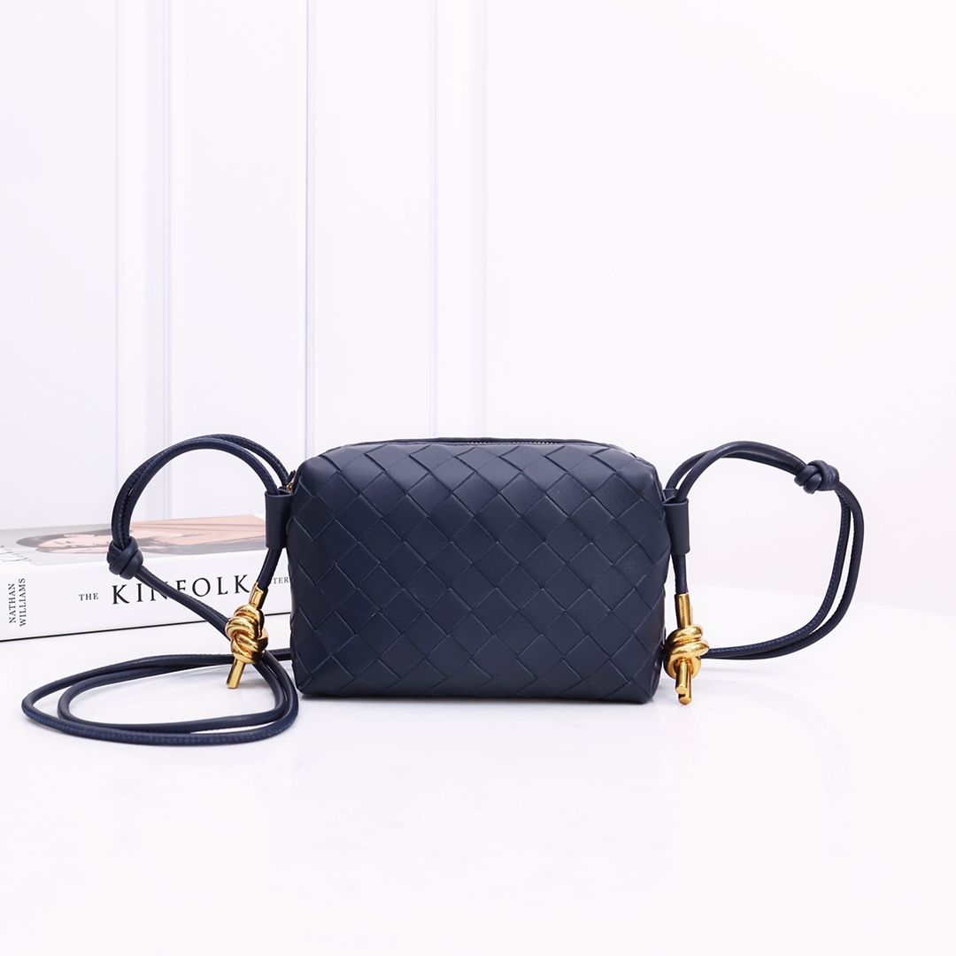 Woven Square Bag Sheepskin Metal Knot Adjustable Shoulder Strap