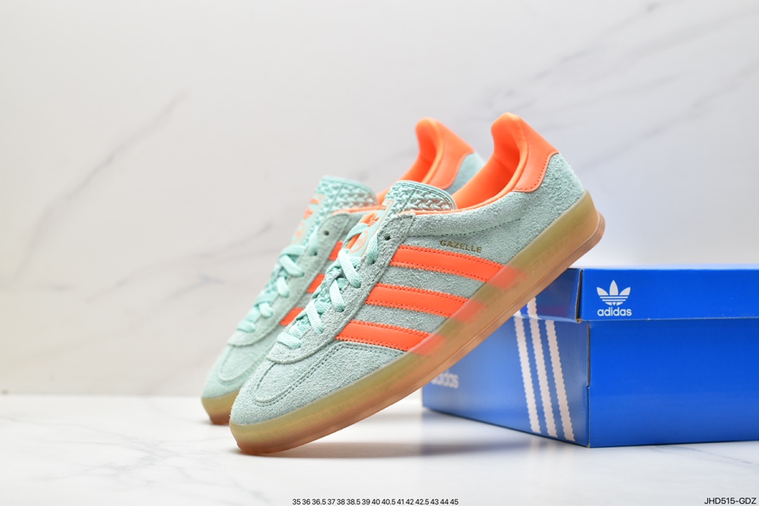 Adidas Originals Gazelle Indoor clover retro casual non-slip wear-resistant low-cut sneakers HQ8714