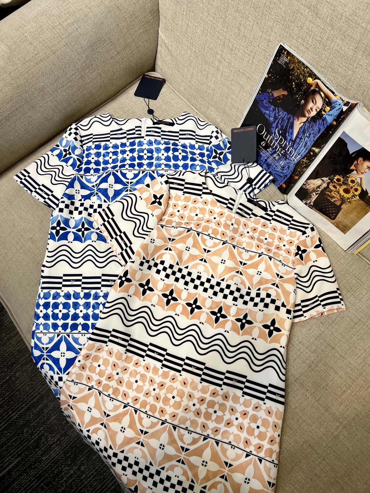 AAAA
 Louis Vuitton Clothing Dresses Printing Summer Collection