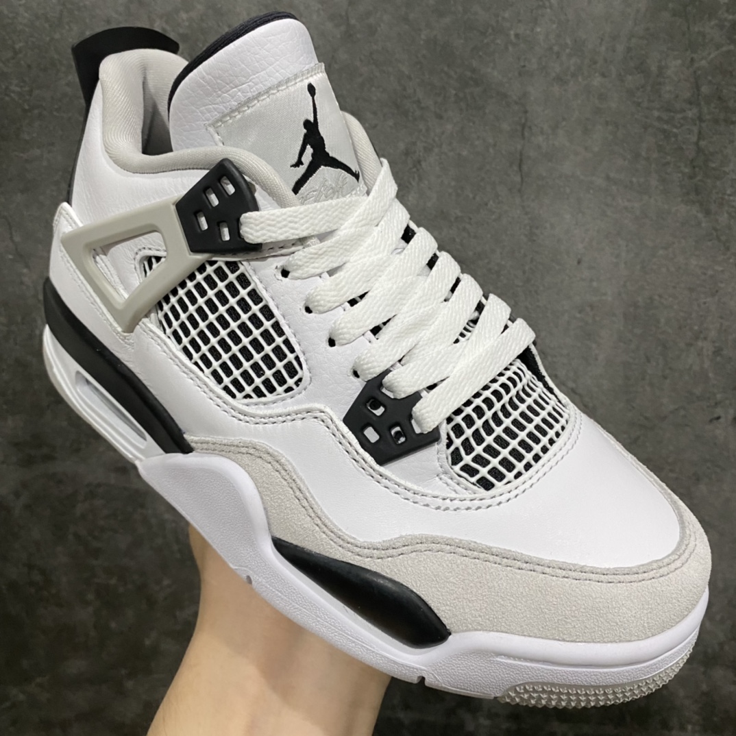 [Women's Shoes Made in Guan] Original Aj4 ”Military Black” Gray White Black Small White Cement 408452-111