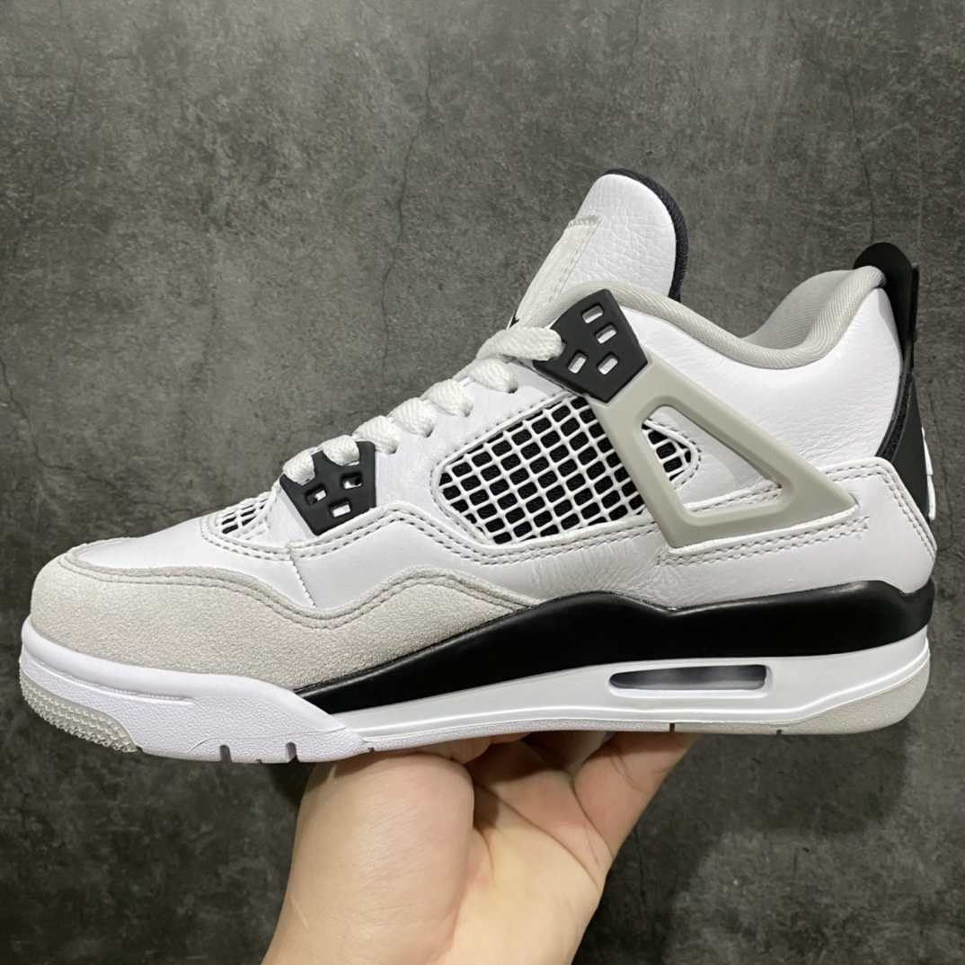 [Women's Shoes Made in Guan] Original Aj4 ”Military Black” Gray White Black Small White Cement 408452-111