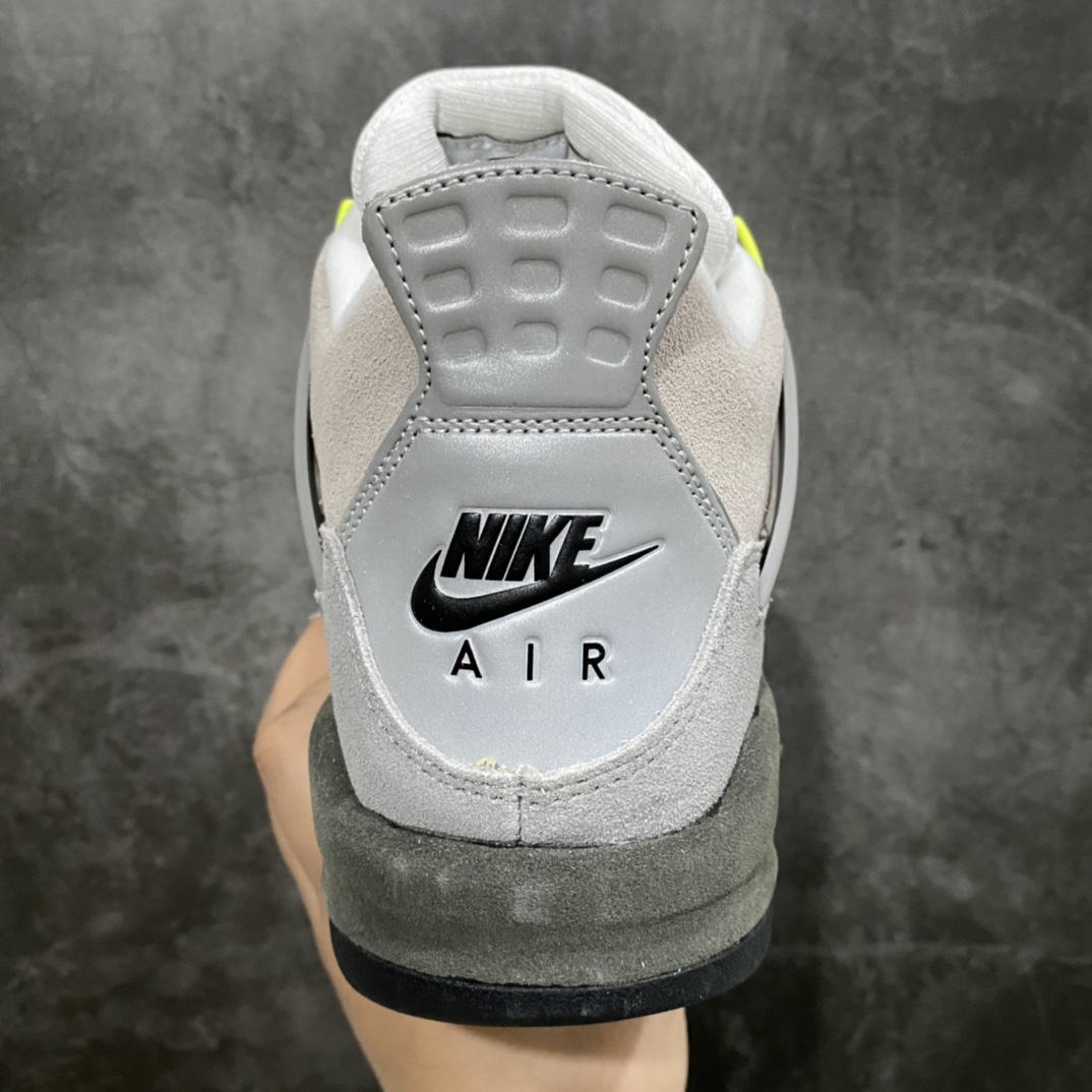 图片[4]-【纯原版本】Air Jordan 4 Retro LE\”Air Max 95 Neon\”AJ4 乔丹4代灰绿麂皮 货号：CT5342-007n码数：40-47.5含半码-莆田鞋批发中心