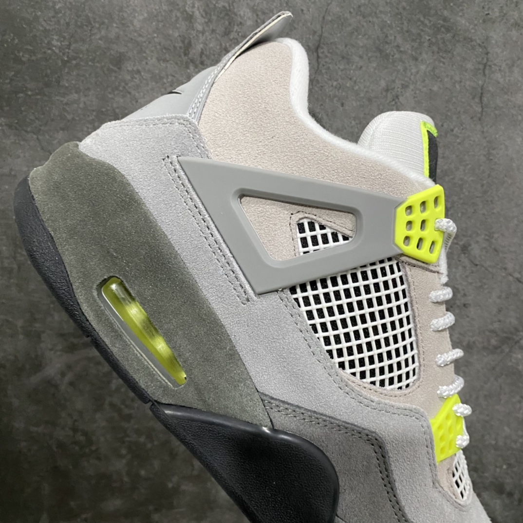 图片[7]-【纯原版本】Air Jordan 4 Retro LE\”Air Max 95 Neon\”AJ4 乔丹4代灰绿麂皮 货号：CT5342-007n码数：40-47.5含半码-莆田鞋批发中心