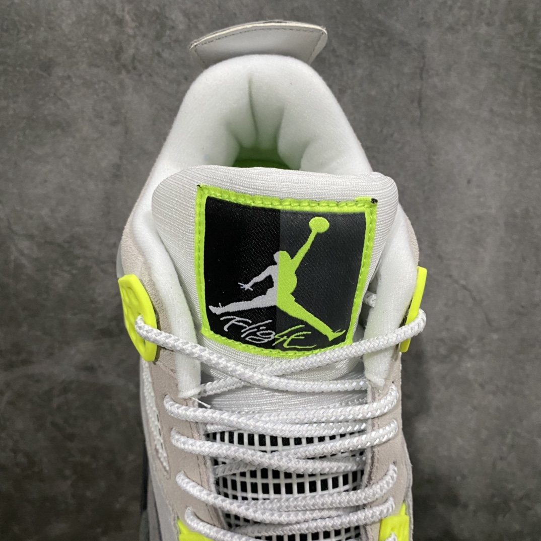 图片[8]-【纯原版本】Air Jordan 4 Retro LE\”Air Max 95 Neon\”AJ4 乔丹4代灰绿麂皮 货号：CT5342-007n码数：40-47.5含半码-莆田鞋批发中心