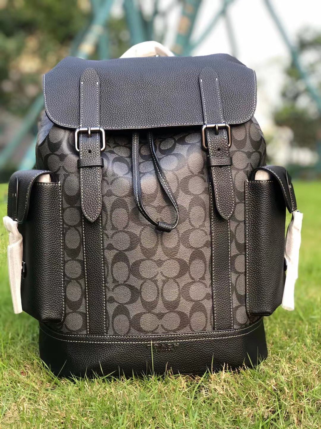 Coach CB839 最新款 男士翻盖Hudson双肩背包/登山包 进口头层牛皮