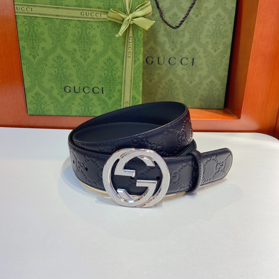 Gucci古奇经典款双面原厂小牛皮压