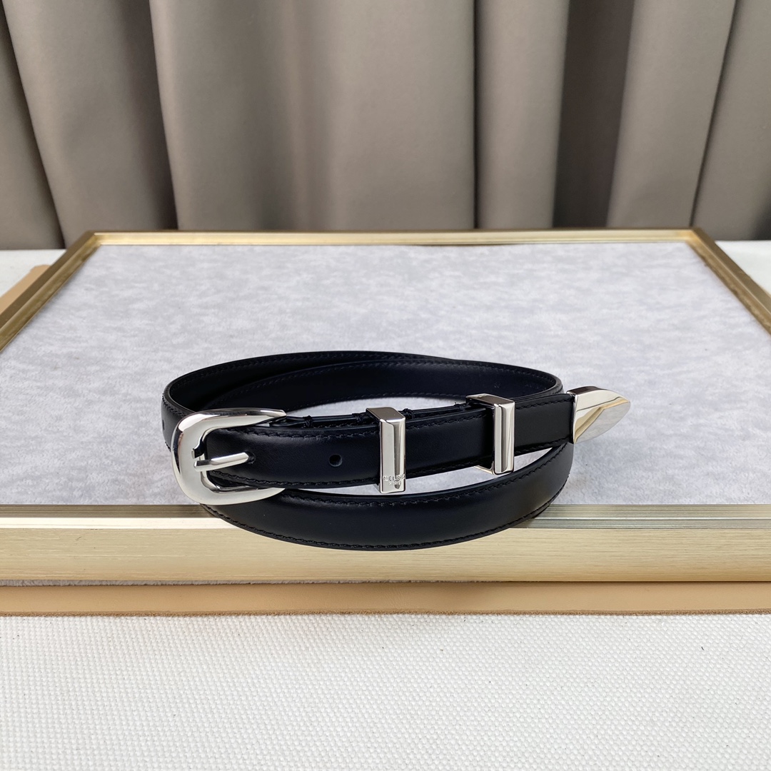Celine新品立体浮标针扣女士腰带