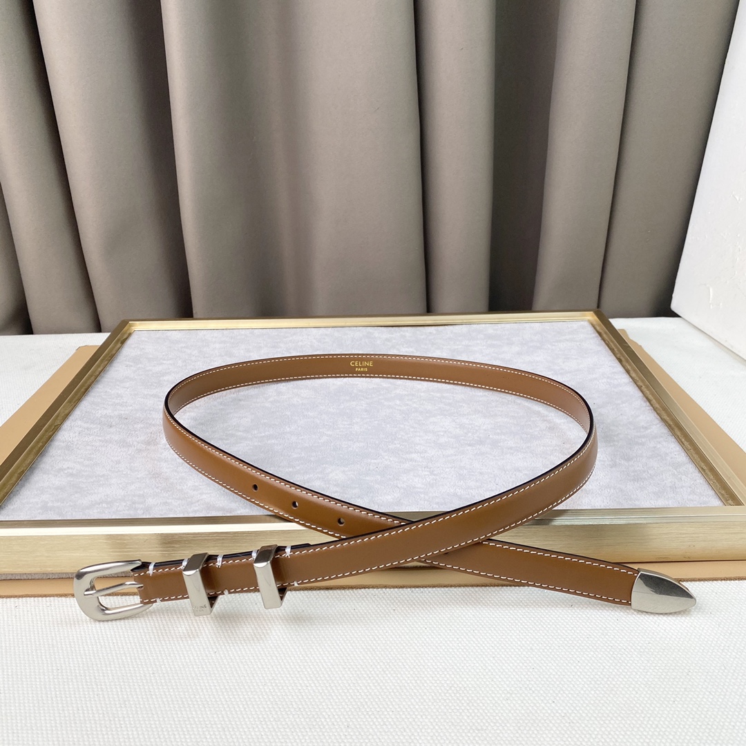 Celine新品立体浮标针扣女士腰带