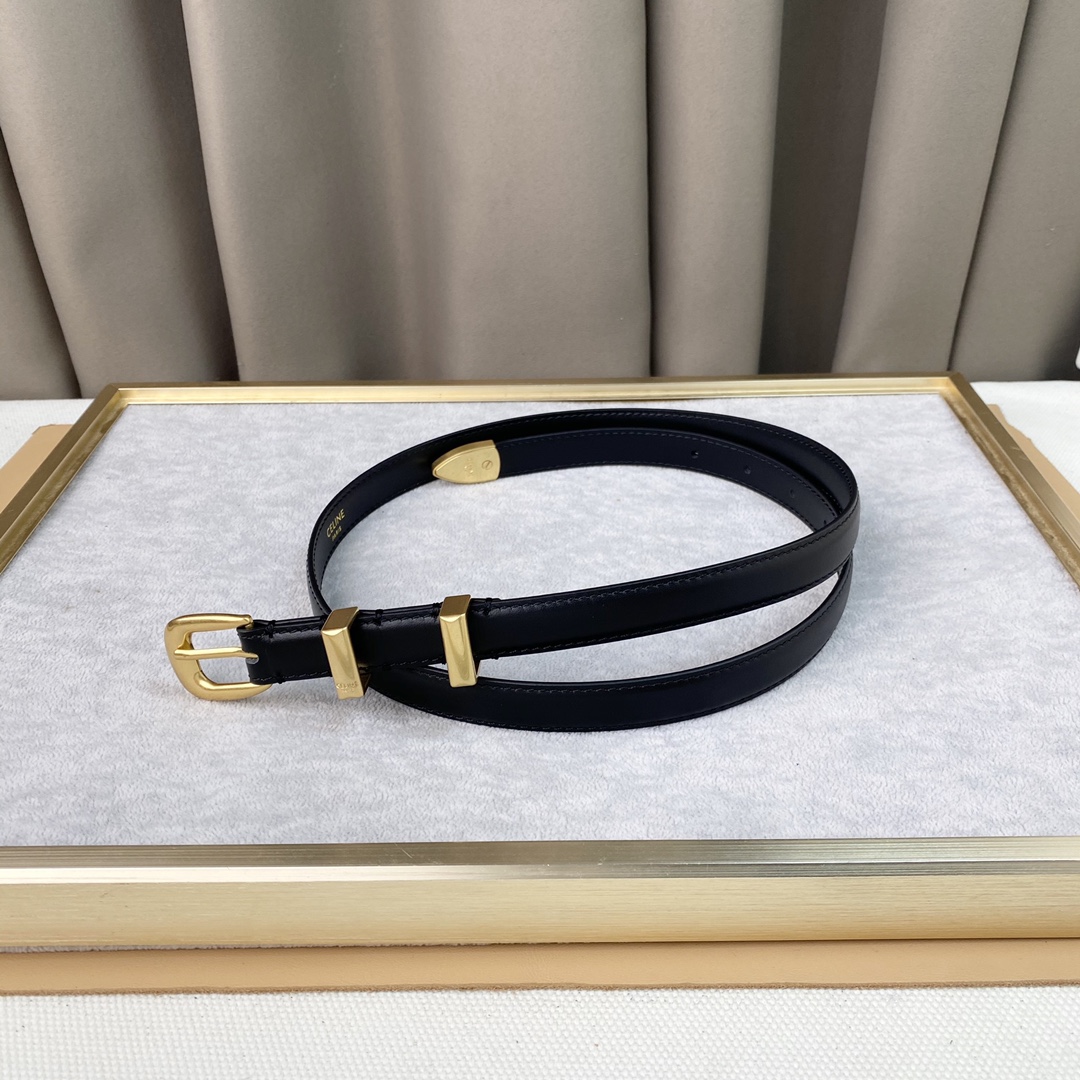 Celine新品立体浮标针扣女士腰带