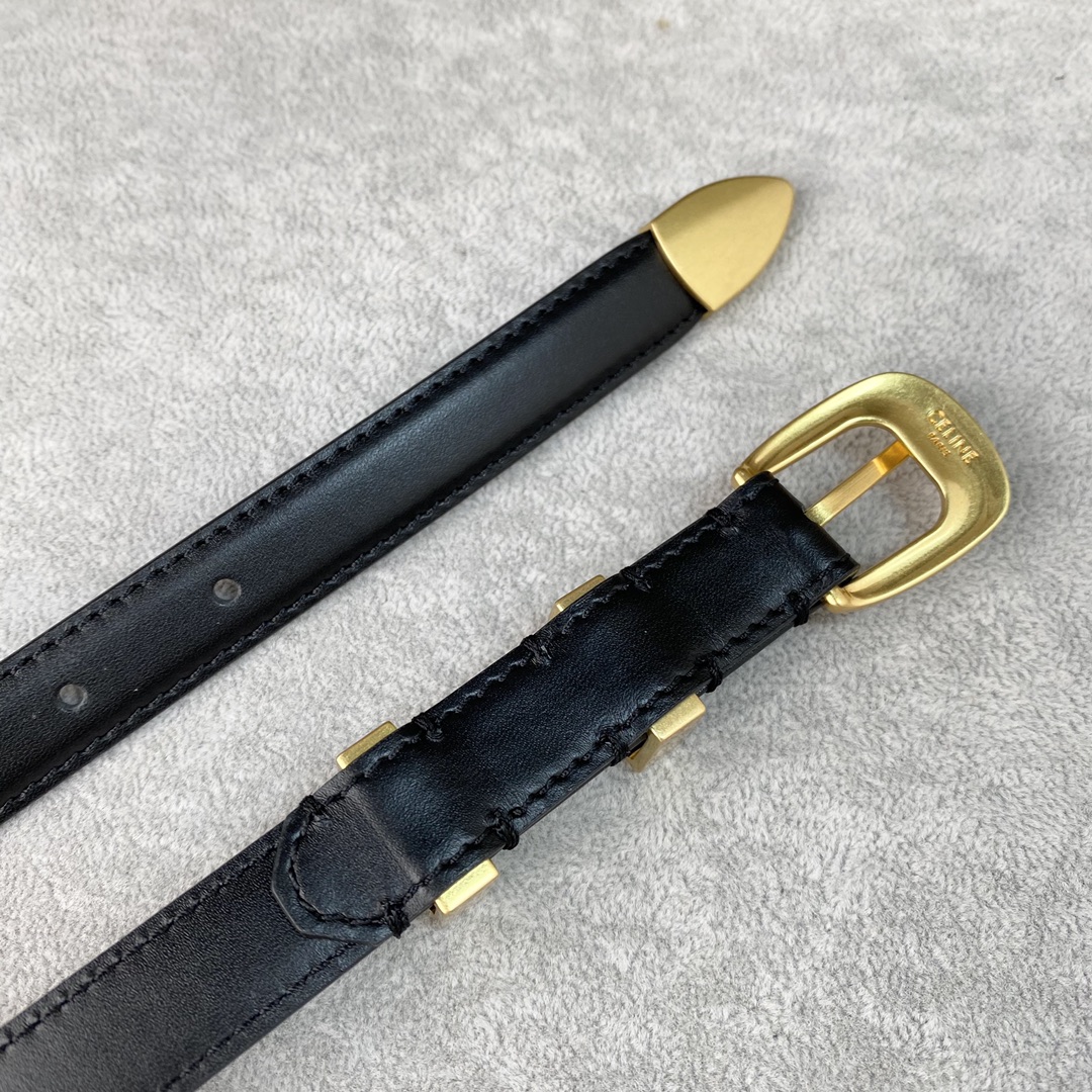 Celine新品立体浮标针扣女士腰带