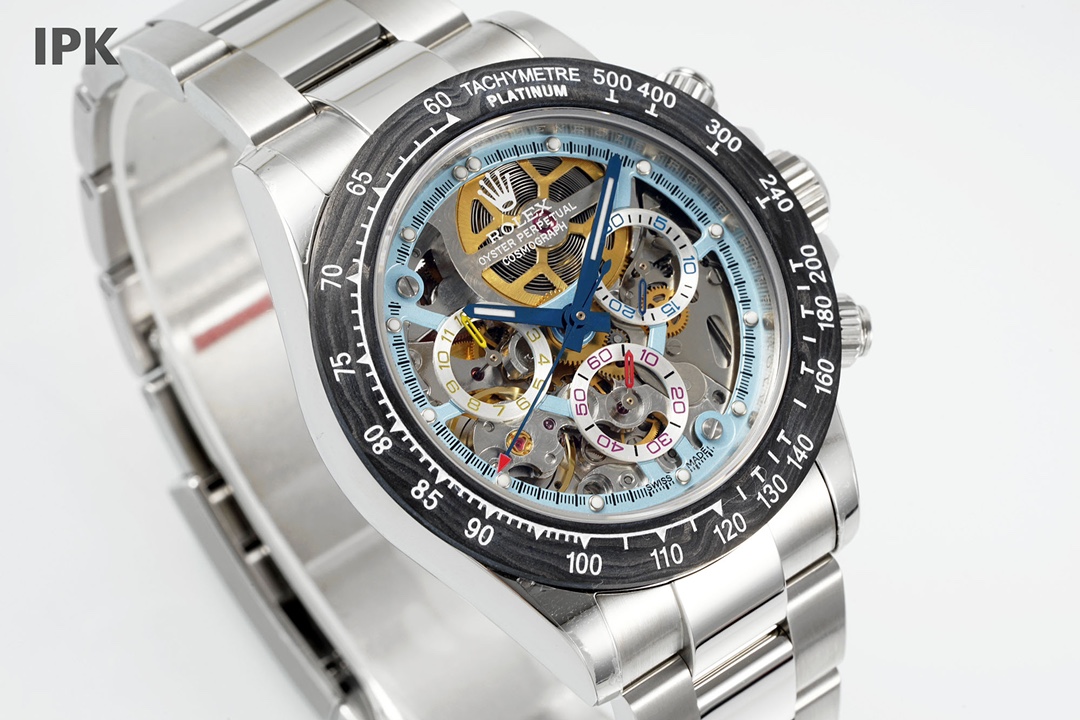 I P K crea una vez más una nueva obra: el primer reloj Rolex Daytona con esfera esqueletizada del mundo, cons…