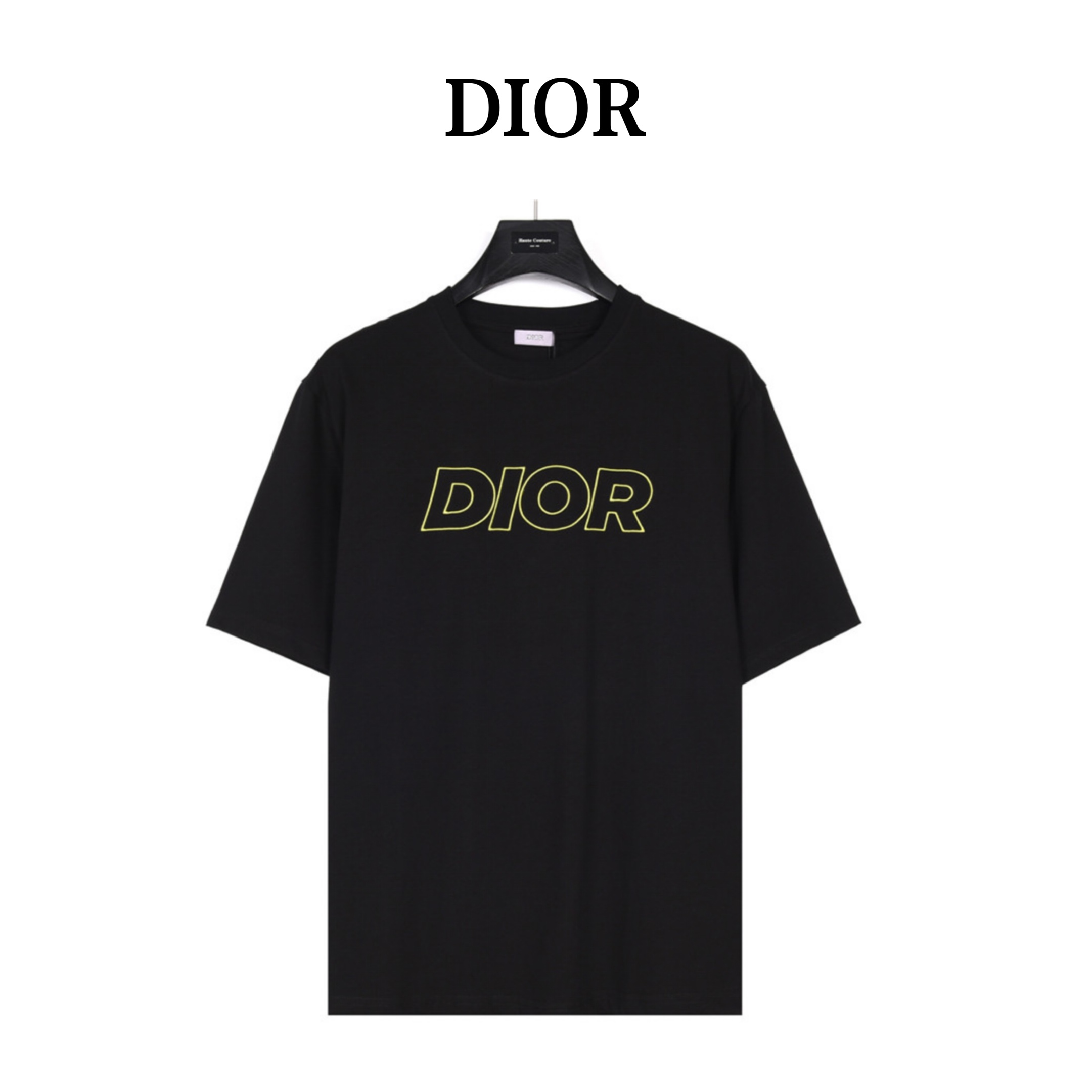 Dior/迪奥 刺绣大字母logo短袖 胸前采用刺绣