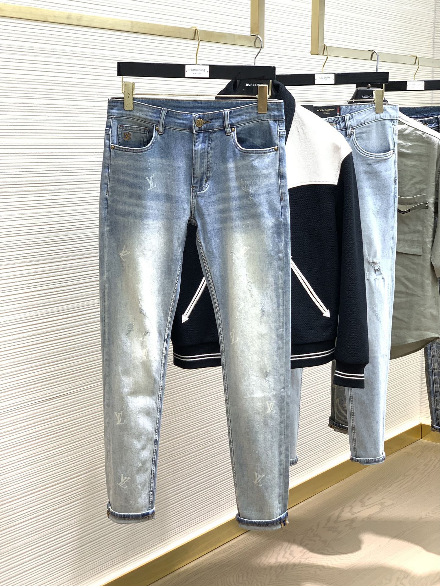 Louis Vuitton Clothing Jeans Printing Spring Collection Casual