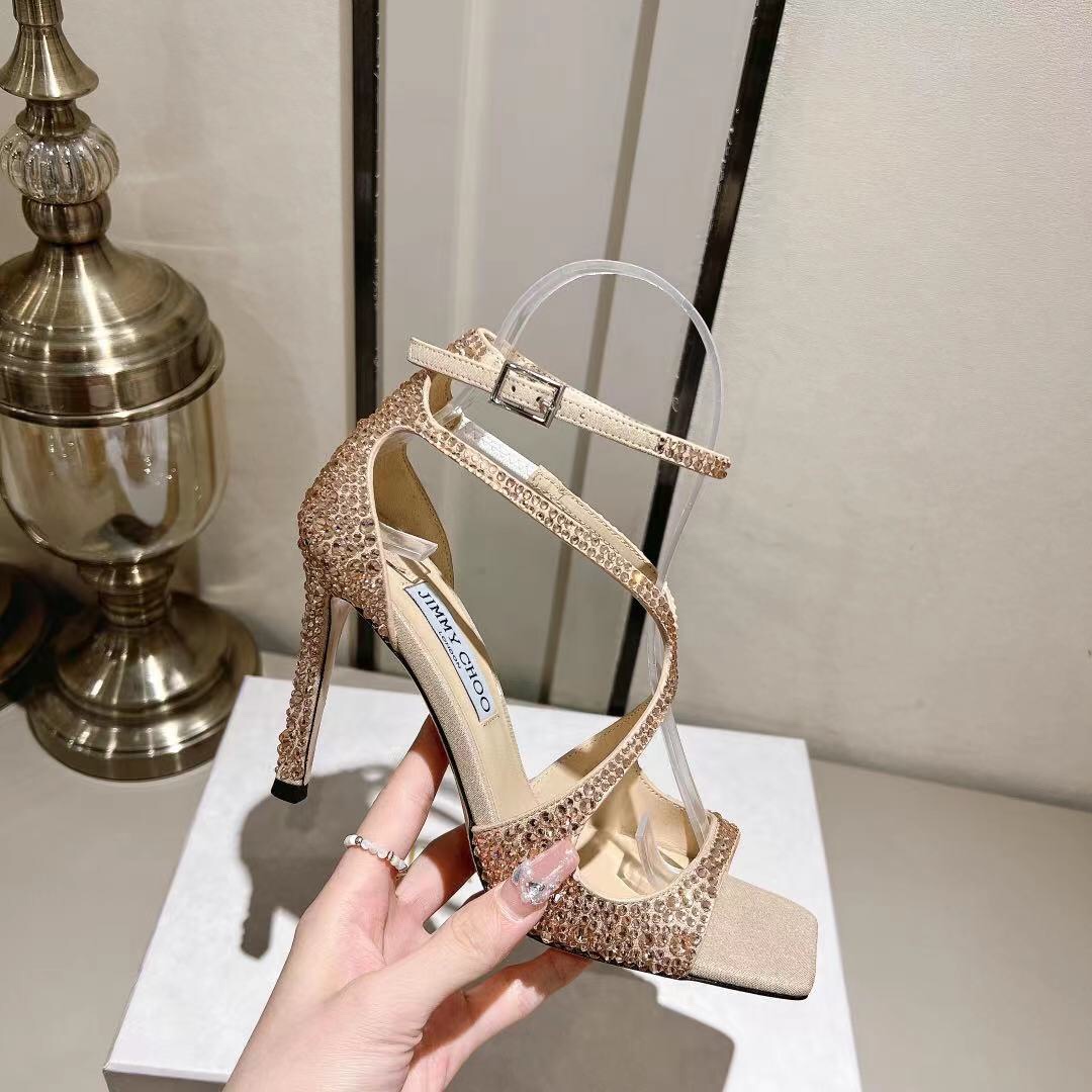 Jimmy Choo Scarpe Sandali Pantofole Cuoio genuino Pelle d’agnello di pecora