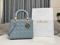 Dior Bags Handbags Best Fake
 Blue Gold Embroidery Sheepskin Lady