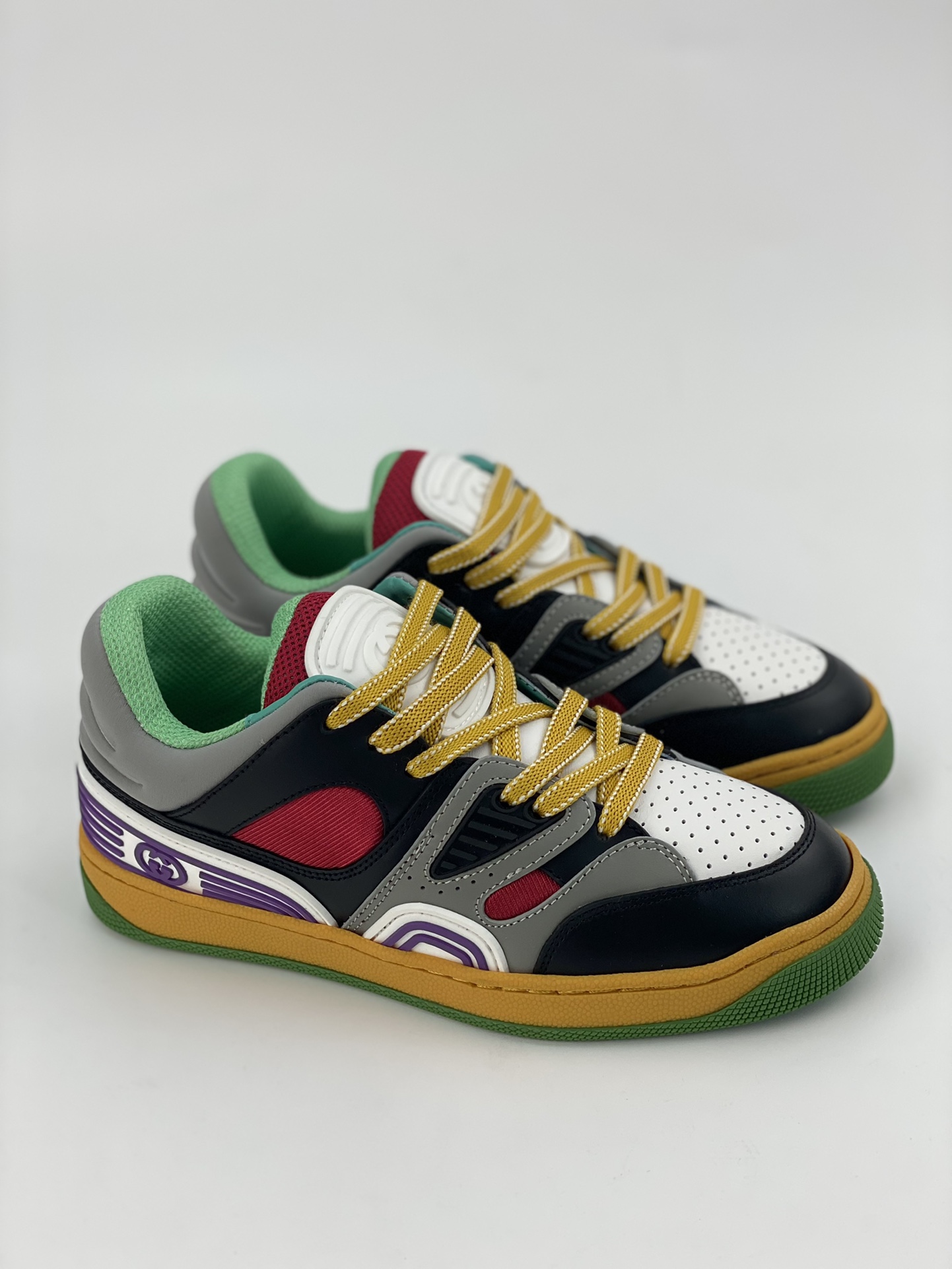 GUCCI sneakers purchasing top version space pattern imported top layer cowhide