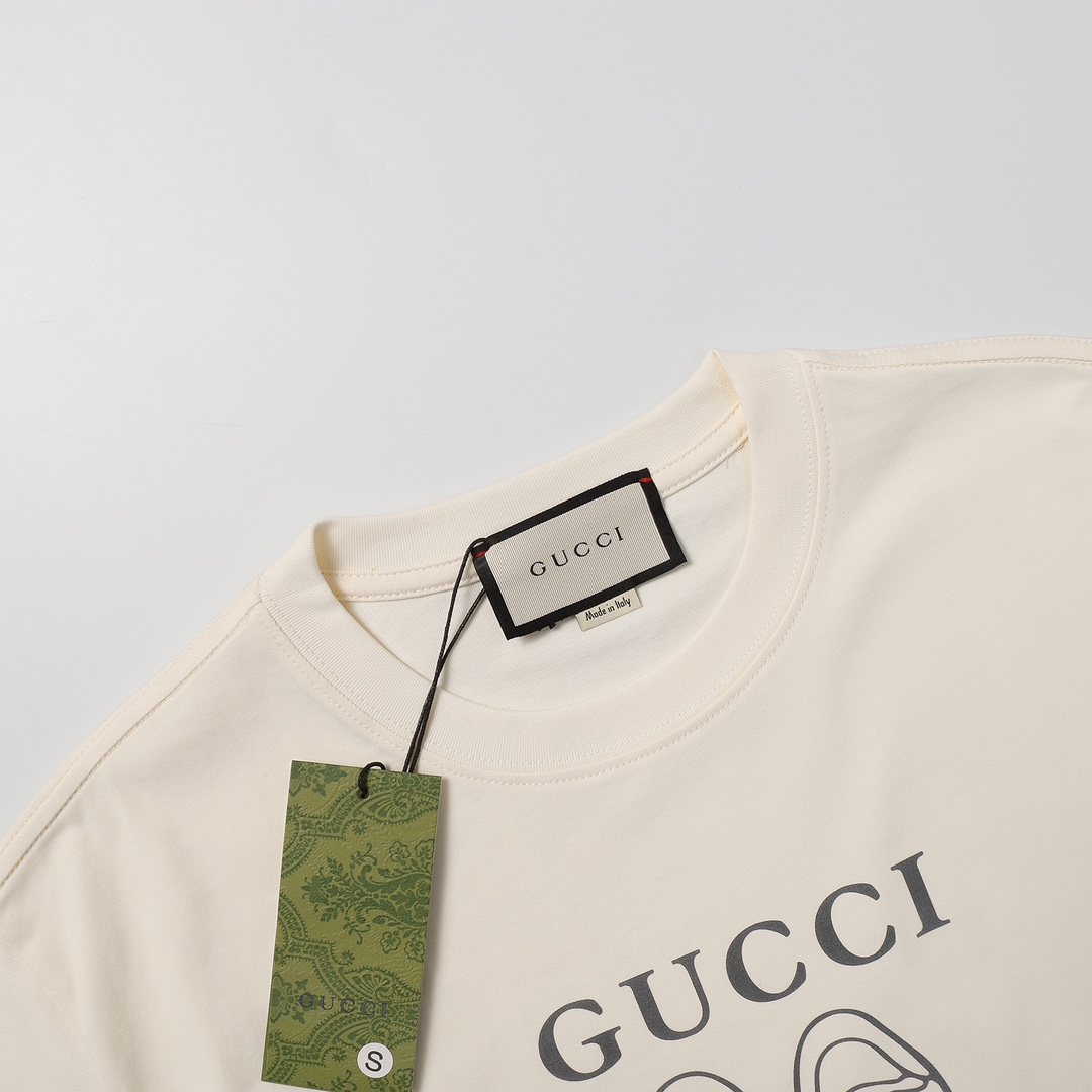 Gucci/古驰23SS新款素描鞋子T恤短袖