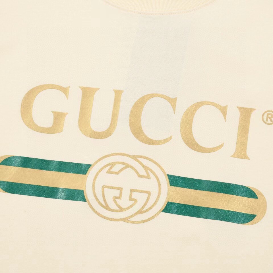 160 GUCCI/古驰 23ss夏季新款金绿腰带短袖T恤