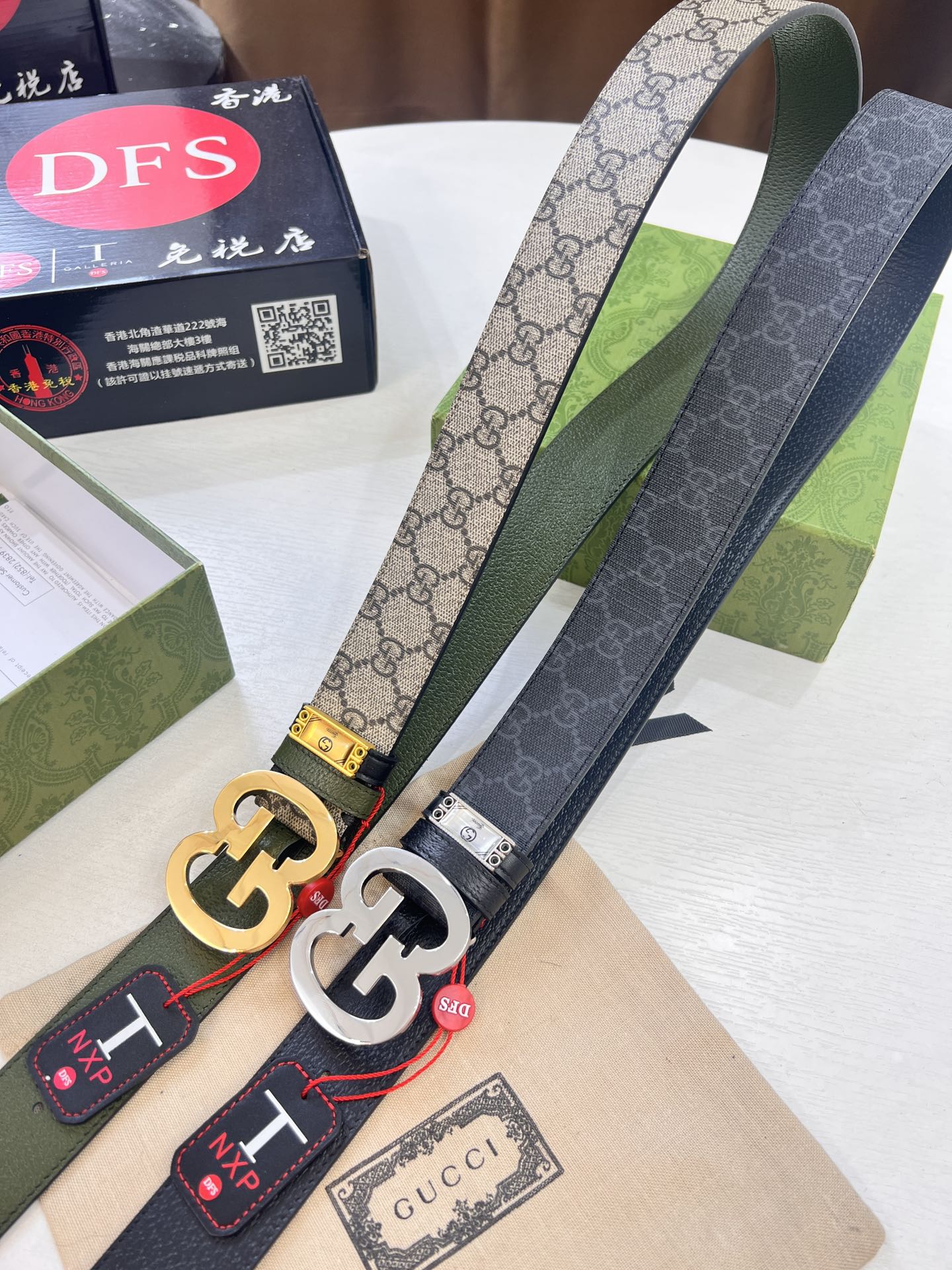 GUCCi男士皮带牛皮低手感手感细腻内穿GG五金霸气十足4.0cm