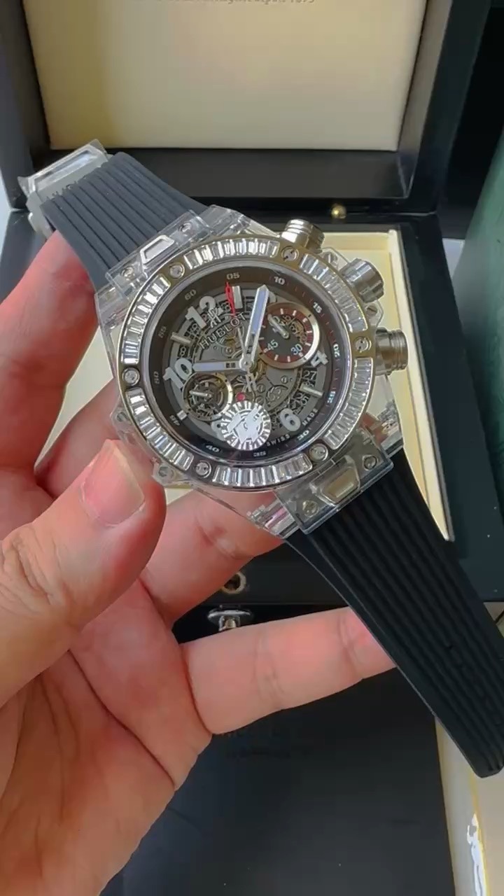 העתק איך אתה יכול
 Hublot Big Bang שעונים כחול עבודה פתוחה גומא 7750 Movement חגורת