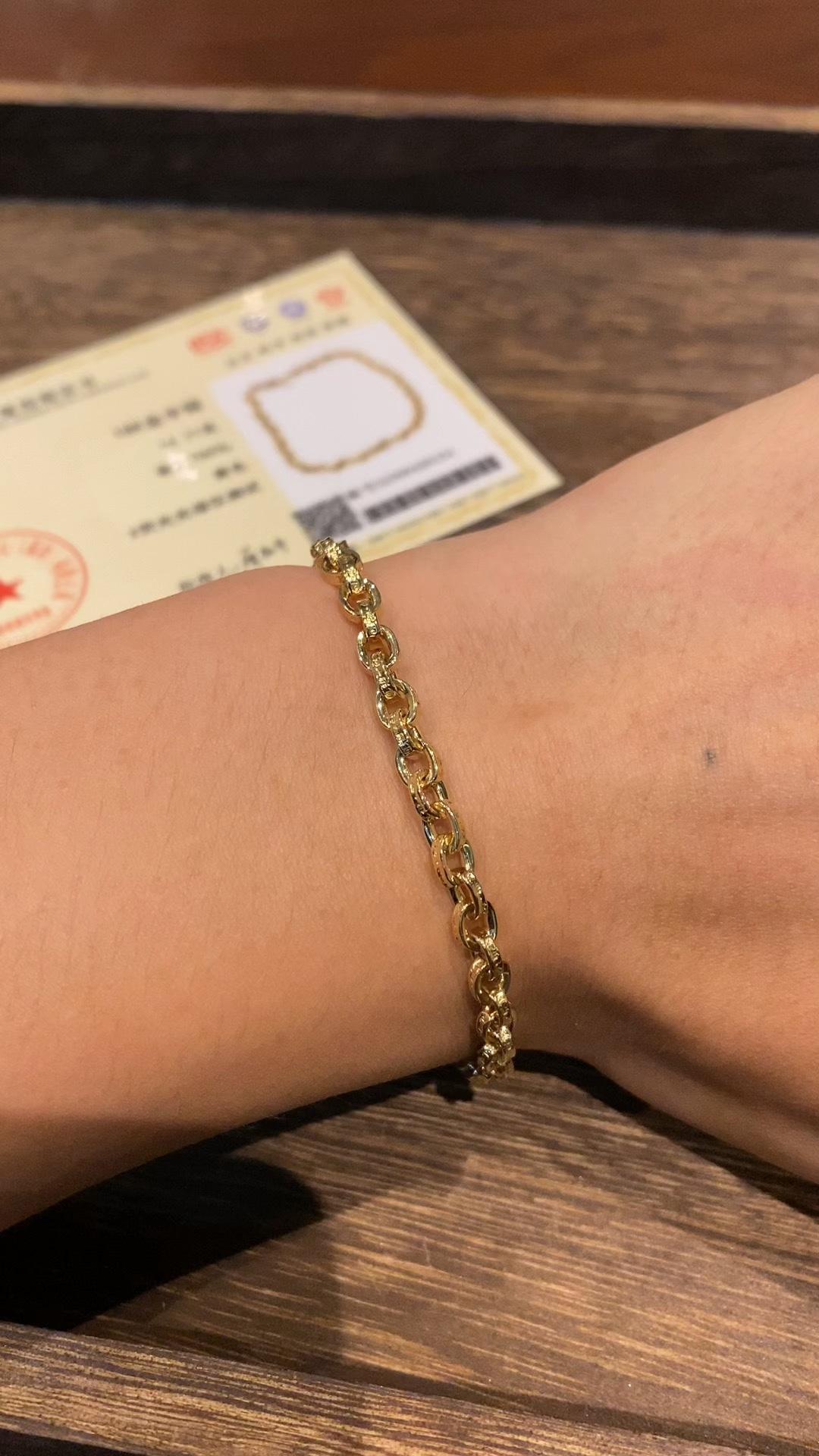 Custom Gold-Plated Diamond Setting, Bracelet Bangle