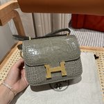 Hermes Constance Crossbody & Shoulder Bags Gold Grey Turtle Dove Hardware