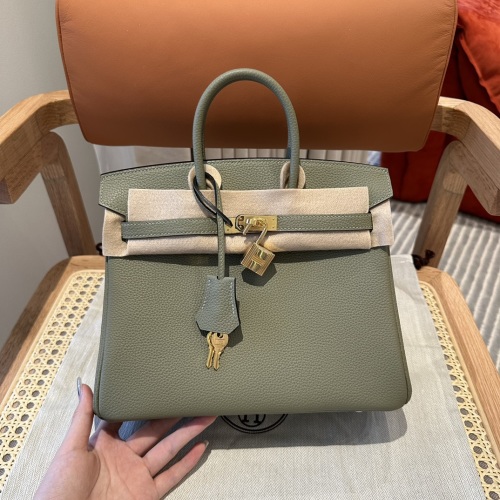 Handmade Birkin 25cm Sauge Togo Leather Gold Hardware 1 Handmade Birkin 25cm Sauge Togo Leather Gold Hardware