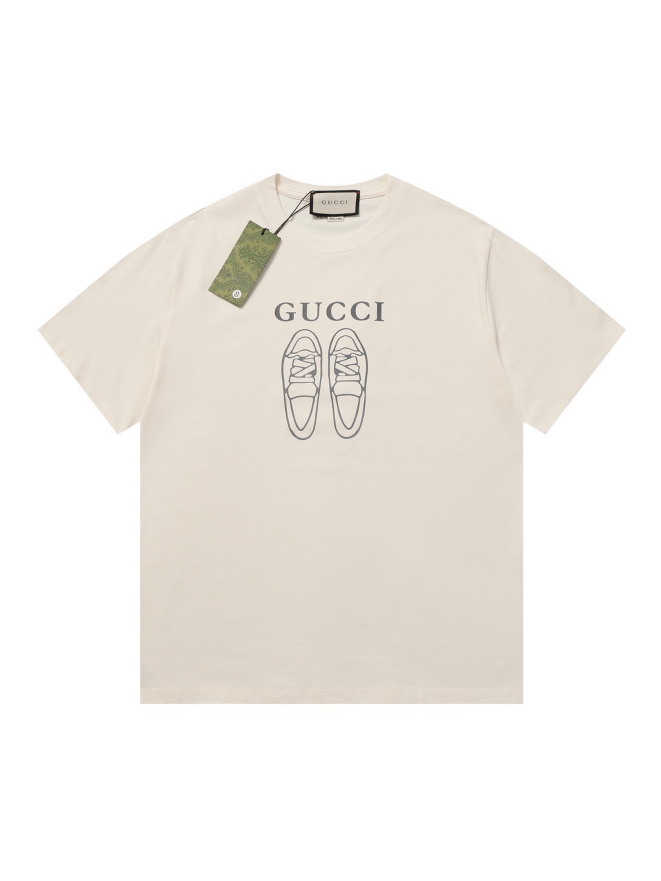 Gucci/古驰23SS新款素描鞋子T恤短袖