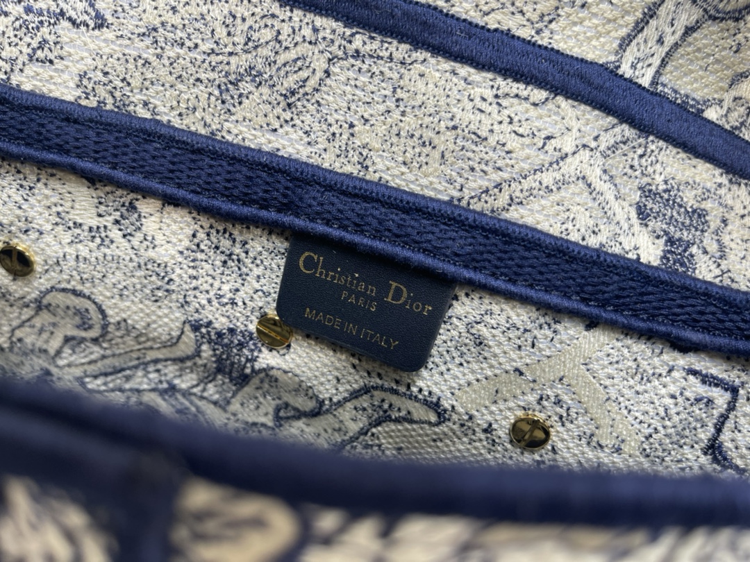 Dior 刺绣【 saddle Oblique 限定款 】刺绣 蓝D大号尺寸：25 5 x 20 x 6