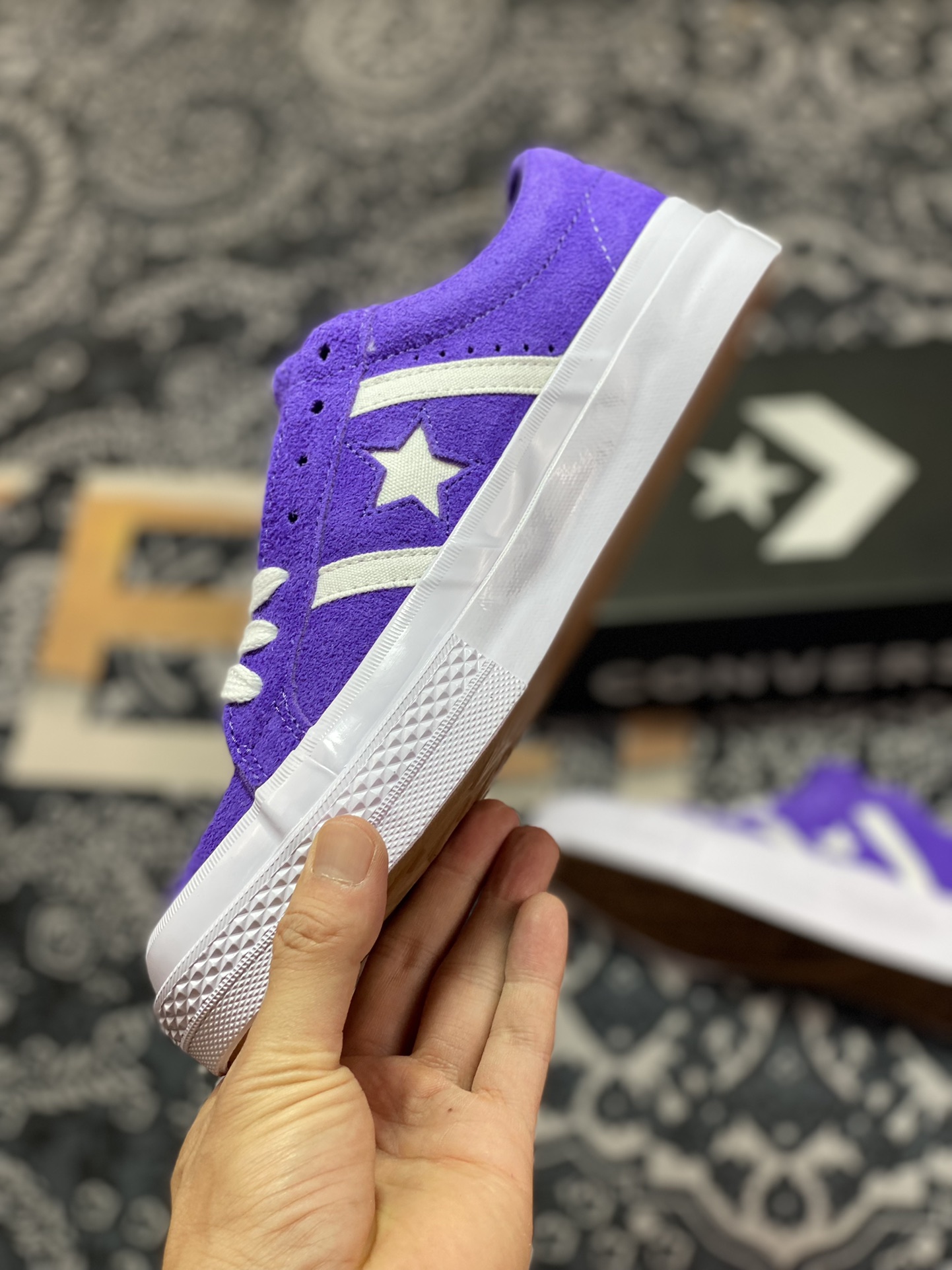 Converse One Star BaSuede Imperial Purple One Star Series Skateboard Shoes