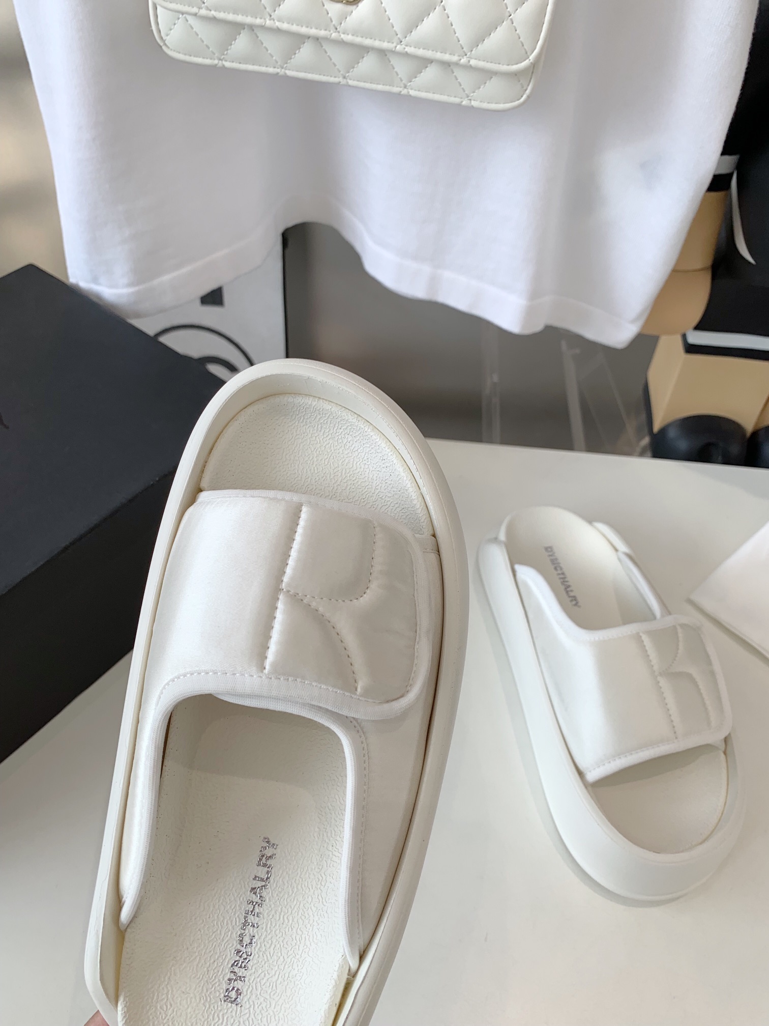 2023SS Dymonlatriy Shoes: High-Weave Slippers with 5cm Increase, Import Lecca Material - 图片 6
