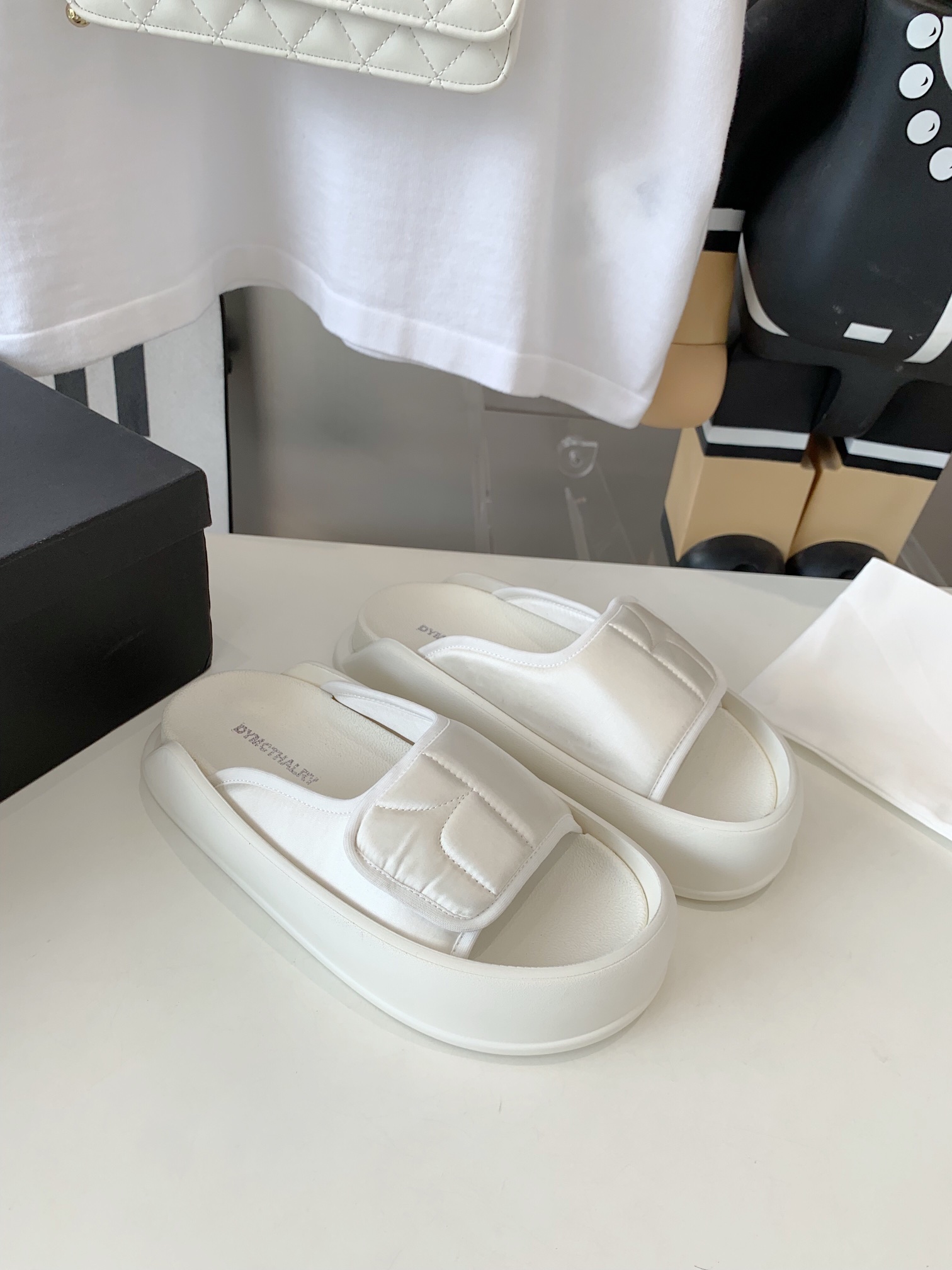 2023SS Dymonlatriy Shoes: High-Weave Slippers with 5cm Increase, Import Lecca Material - 图片 3