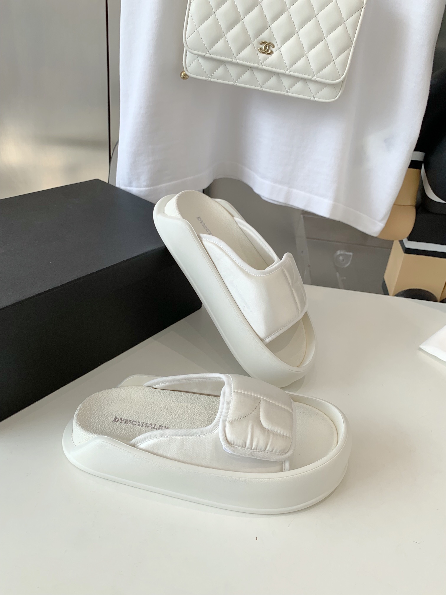 2023SS Dymonlatriy Shoes: High-Weave Slippers with 5cm Increase, Import Lecca Material - 图片 4